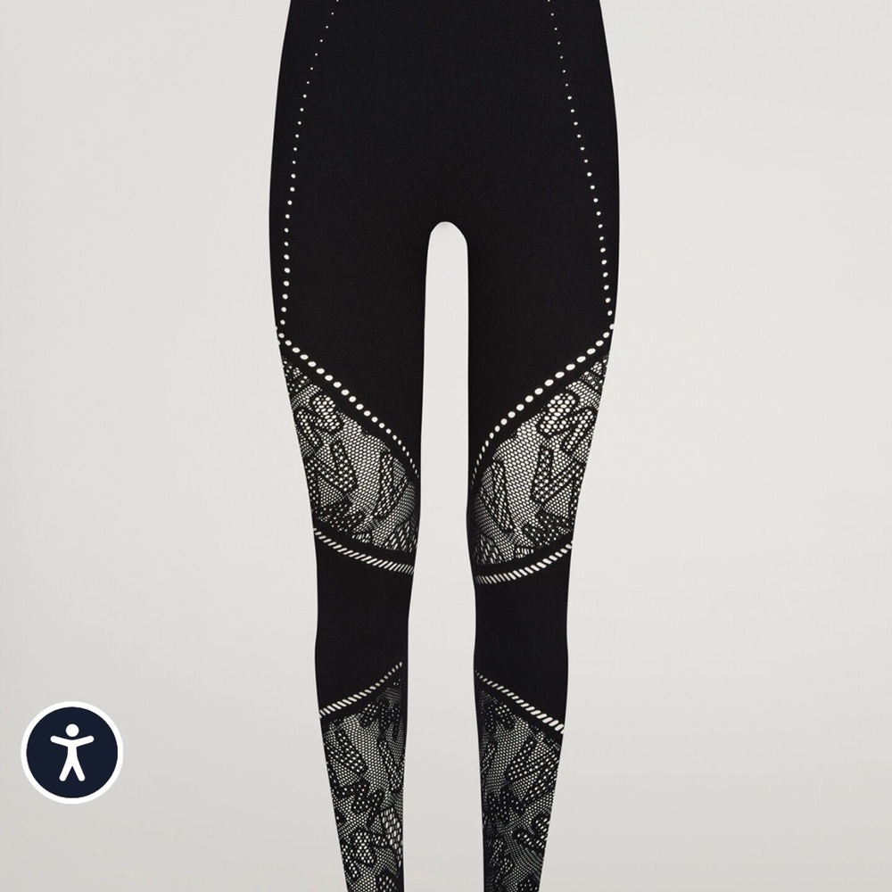 Wolford Sporty Net Logo Leggings Authentic Sz. M